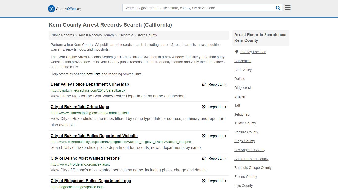 Arrest Records Search - Kern County, CA (Arrests & Mugshots)