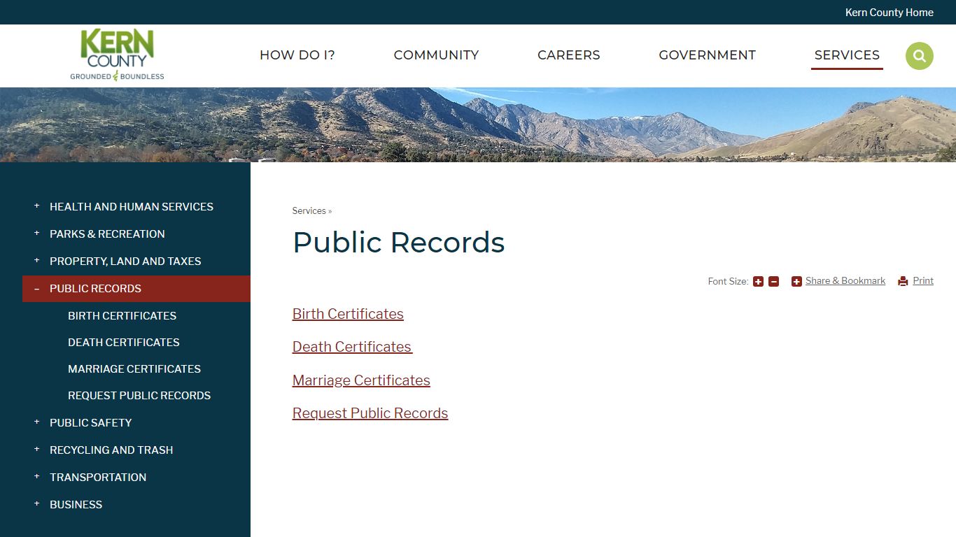 Public Records | Kern County, CA